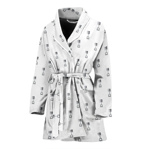 Engine Piston Background Pattern Print Design 01 Women's Bathrobe