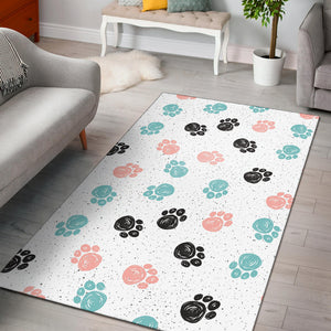 Dog Paws Pattern Print Design 04 Area Rug