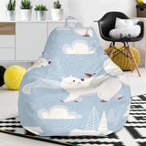 Cute Polar Bears Christmas Decoration Pattern Bean Bag Cover