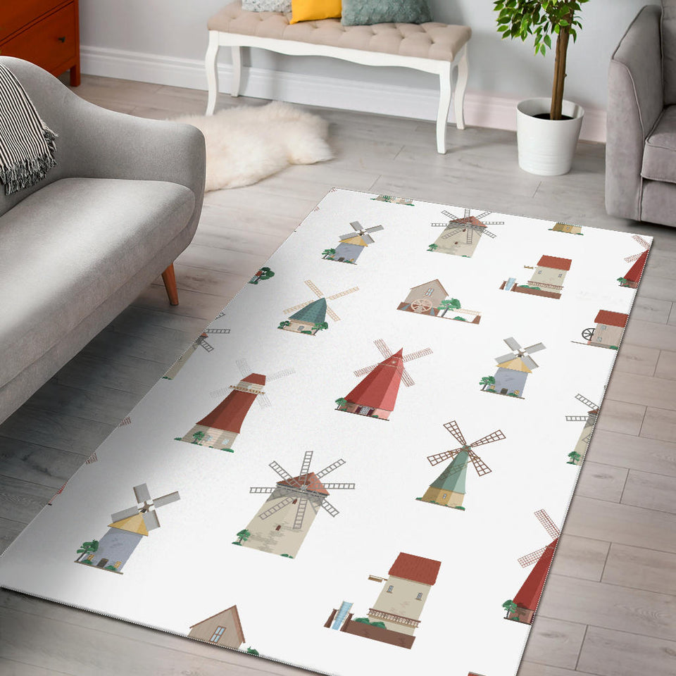 Windmill Design Pattern Area Rug