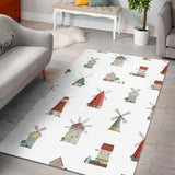 Windmill Design Pattern Area Rug