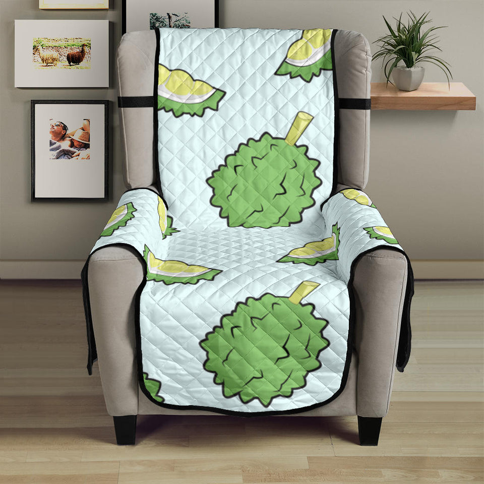 Durian pattern blue background Chair Cover Protector