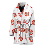 Daruma Japanese Wooden Doll Pattern Women'S Bathrobe
