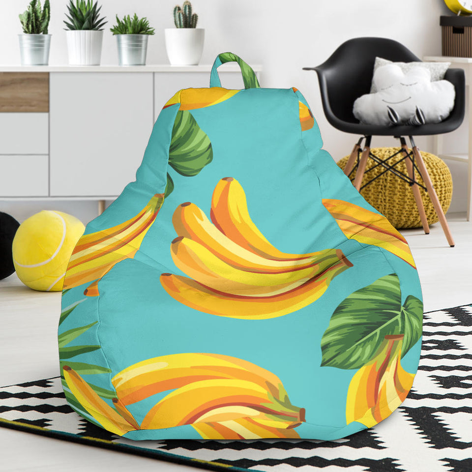 Banana Palm Leaves Pattern Background Bean Bag Cover
