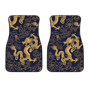 Gold Dragon Pattern Front Car Mats