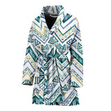 Zigzag  Chevron Paint Design Pattern Women'S Bathrobe
