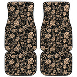 Rose Pattern Print Design 04 Front and Back Car Mats