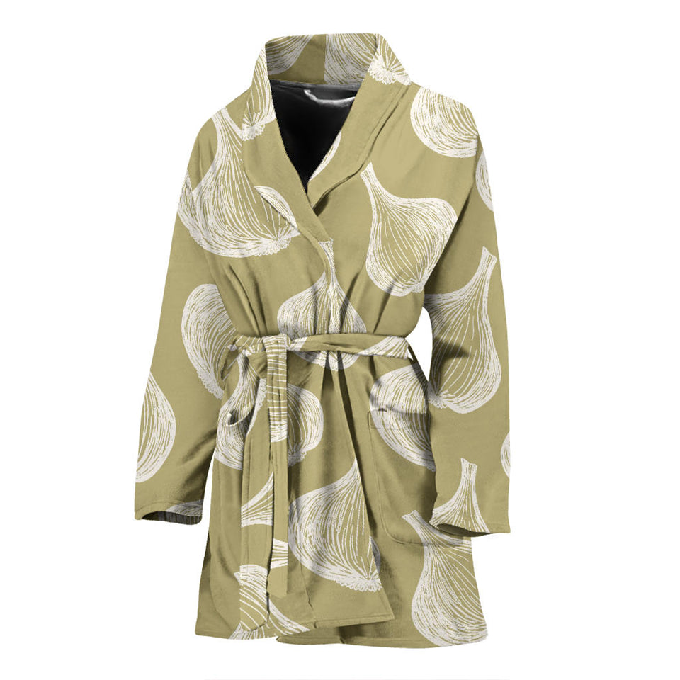 Garlic Design Pattern Women'S Bathrobe