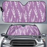 Lavender Flowers Purple Pattern Car Sun Shade