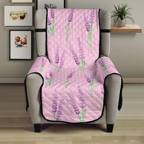 Lavender pattern pink background Chair Cover Protector