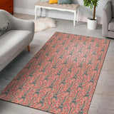 Eiffel Tower Flower Background Pattern Print Design 03 Area Rug