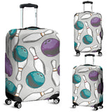 Bowling Ball And Pin Gray Background Luggage Covers