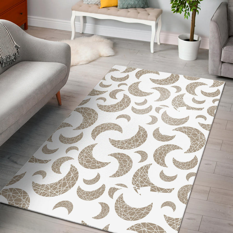 Cool Gold Moon Abstract Pattern Area Rug