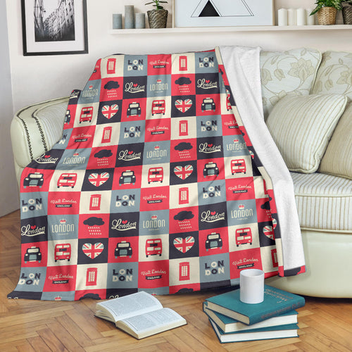 British Pattern Print Design 05 Premium Blanket