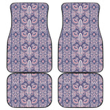 Indian Batik Style Pattern Front And Back Car Mats