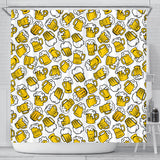 Beer Design Pattern Shower Curtain Fulfilled In US
