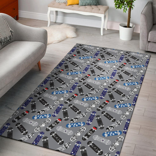 Skate Board Pattern Print Design 03 Area Rug