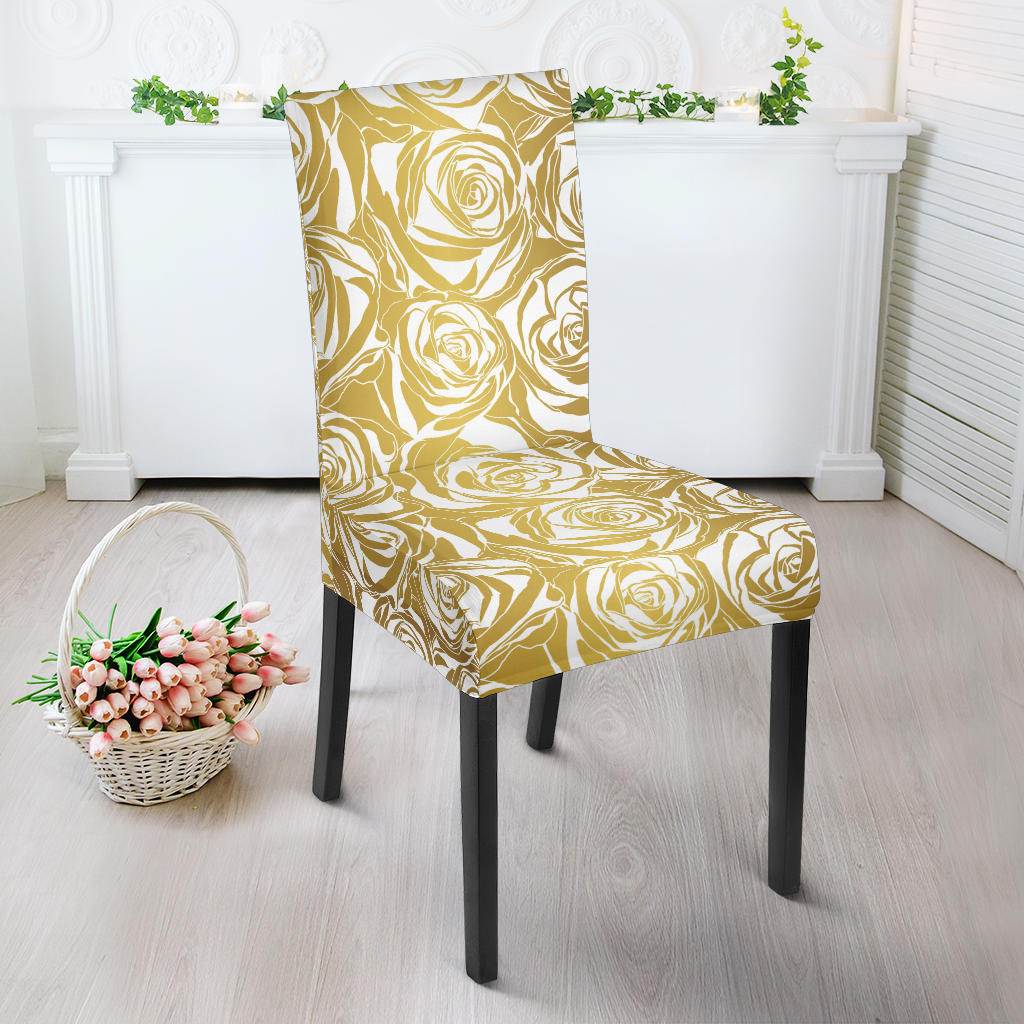 Rose Pattern Print Design 05 Dining Chair Slipcover