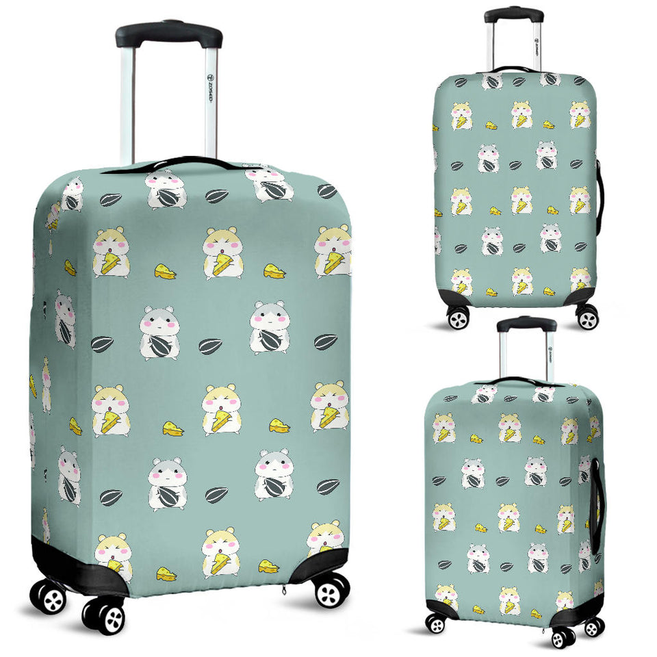 Cute Hamster Cheese Pattern Luggage Covers