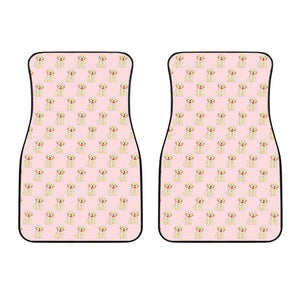 Golden Retriever Pattern Print Design 02 Front Car Mats