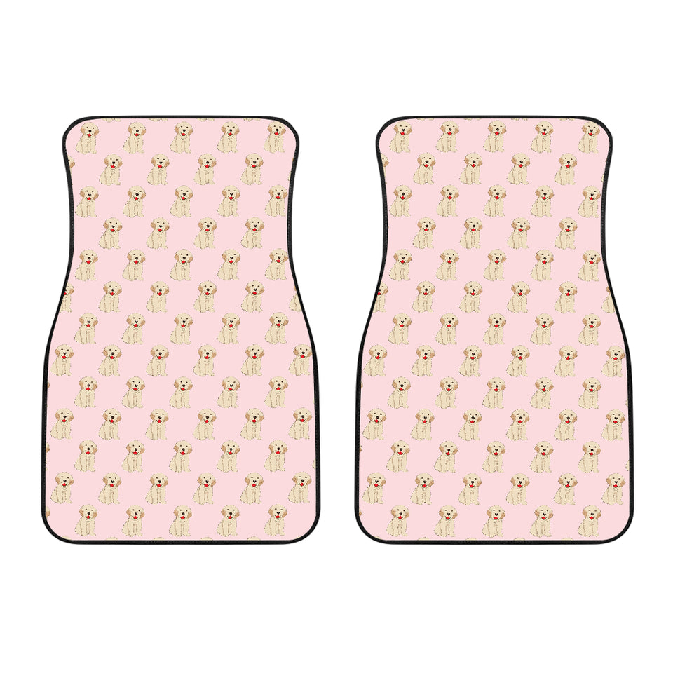 Golden Retriever Pattern Print Design 02 Front Car Mats