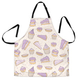 Cakes Pies Tarts Muffins And Eclairs Purple Blueberry Topping Pattern Adjustable Apron