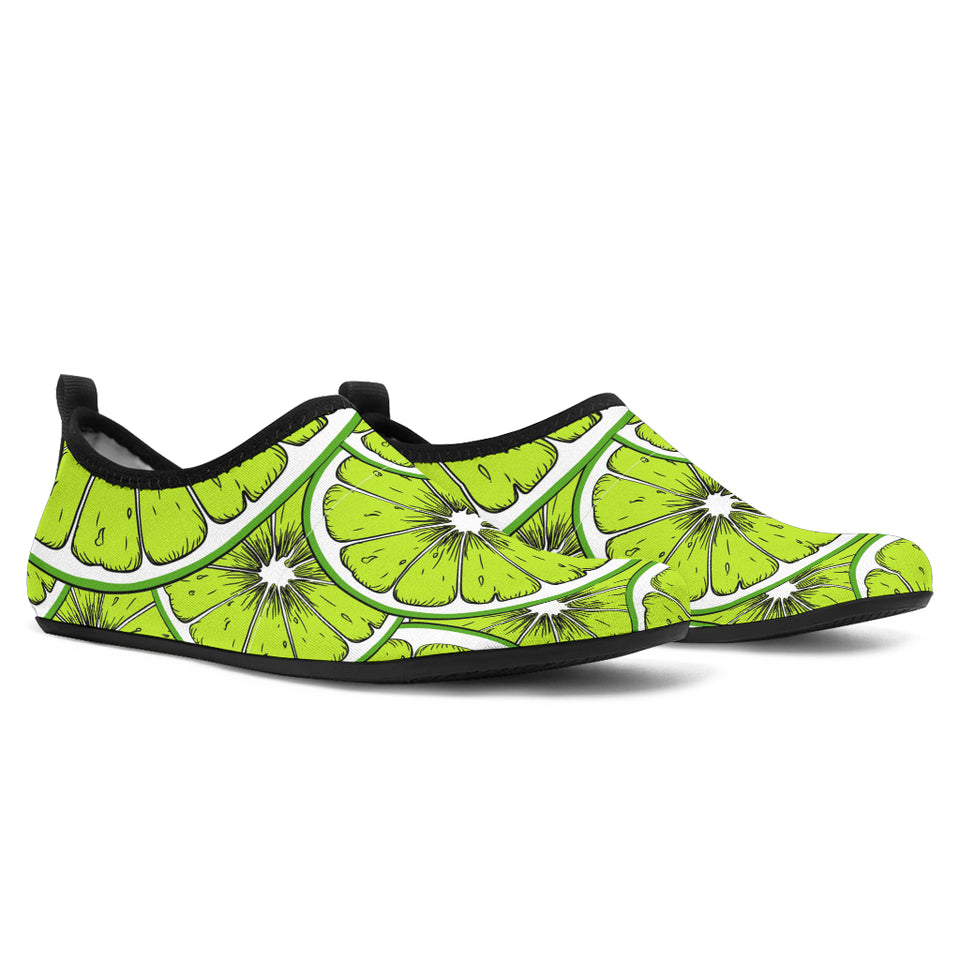 Slices Of Lime Design Pattern Aqua Shoes