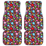 Tea pots Pattern Print Design 01 Front and Back Car Mats