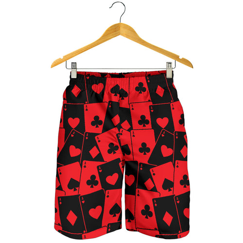 Casino Cards Suits Pattern Print Design 02 Men Shorts