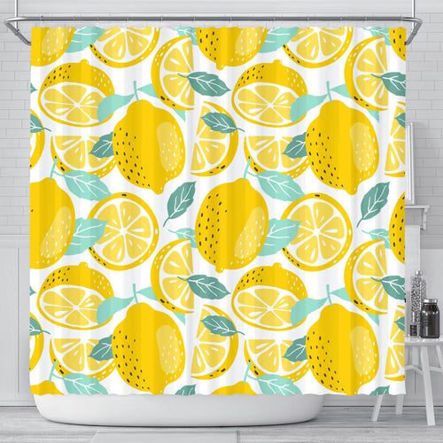 Lemon Design Pattern Shower Curtain Fulfilled In US