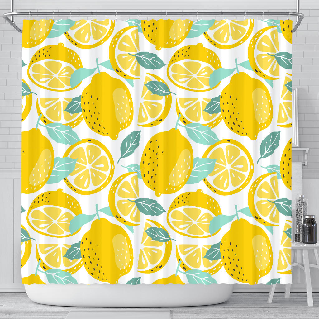 Lemon Design Pattern Shower Curtain Fulfilled In US
