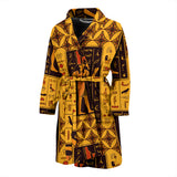 Egypt Hieroglyphics Pattern Print Design 05 Men's Bathrobe