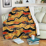 Kangaroo Australian Aboriginal Art Pattern Premium Blanket