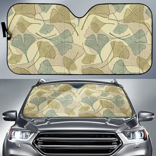 Ginkgo Leaves Design Pattern Car Sun Shade