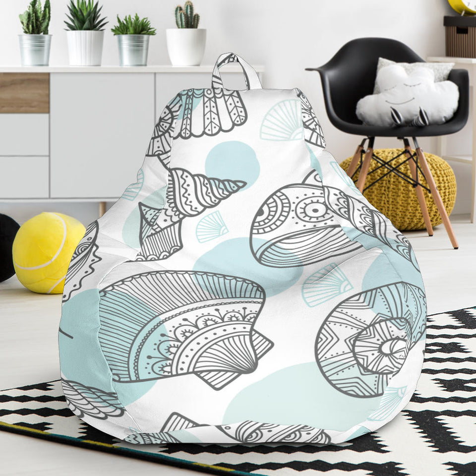 Shell Polynesian Tribal  Bean Bag Cover
