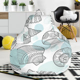 Shell Polynesian Tribal  Bean Bag Cover