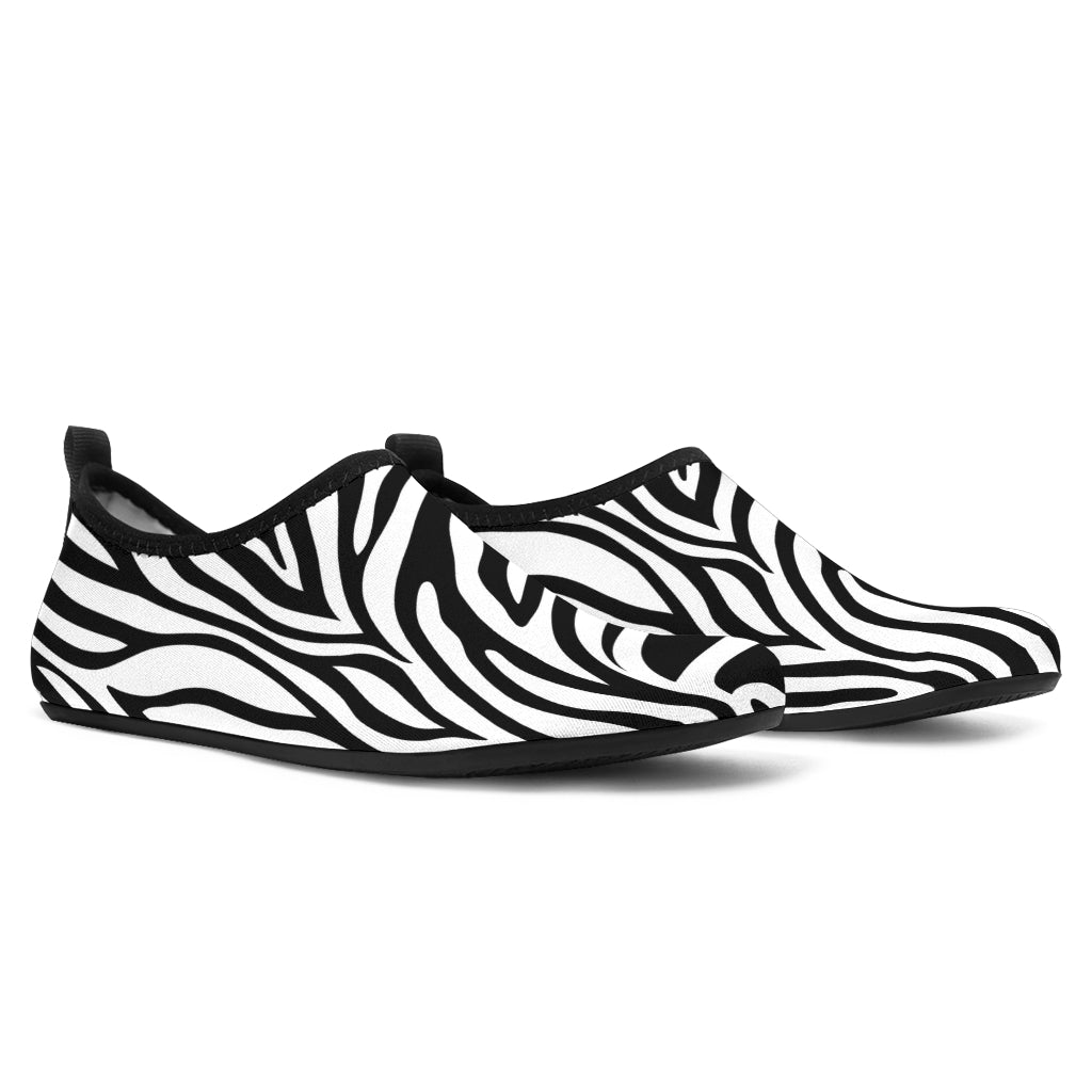 Zebra Skin Pattern Aqua Shoes