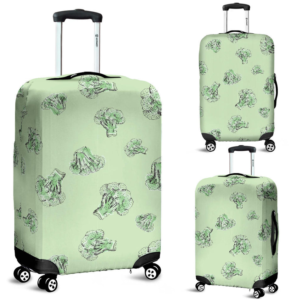 Broccoli Sketch Pattern Luggage Covers