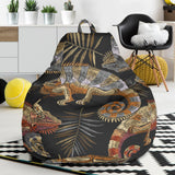 Chameleon Lizard Tropical Leaves Palm Tree Bean Bag Cover