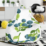 Blueberry White Background Bean Bag Cover