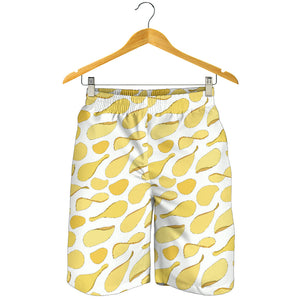 Potato Chips Pattern Print Design 02 Men Shorts