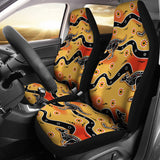 Kangaroo Australian Aboriginal Art Pattern Universal Fit Car Seat Covers