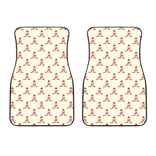 Golden Retriever Pattern Print Design 01 Front Car Mats