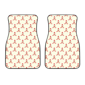 Golden Retriever Pattern Print Design 01 Front Car Mats