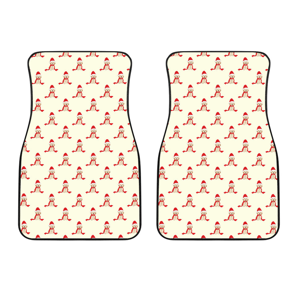 Golden Retriever Pattern Print Design 01 Front Car Mats