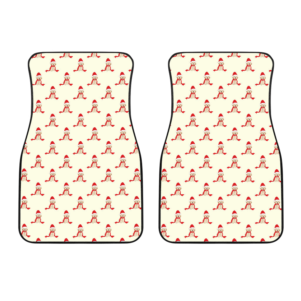 Golden Retriever Pattern Print Design 01 Front Car Mats