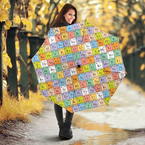 Chemistry Periodic Table Pattern Print Design 01 Umbrella