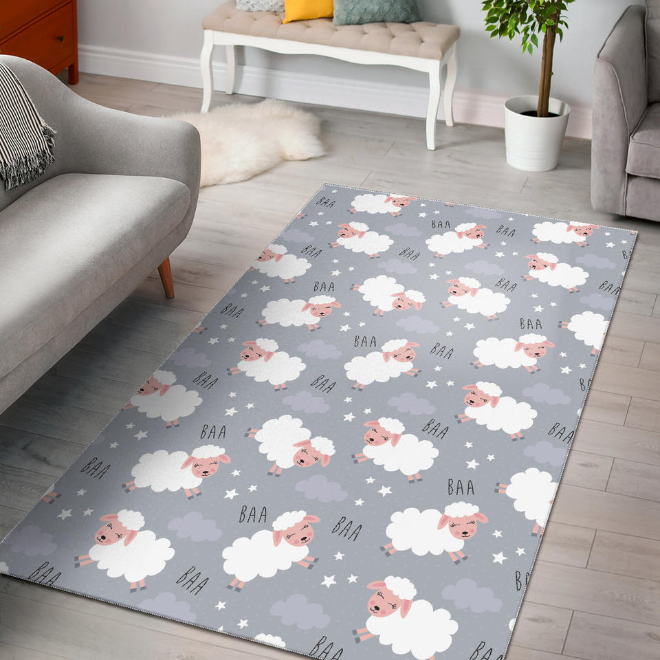 Sweet Dreams Sheep Pattern Area Rug