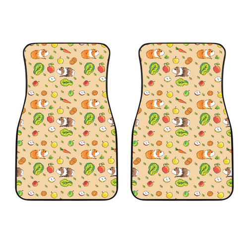 Guinea Pig Pattern Print Design 05 Front Car Mats