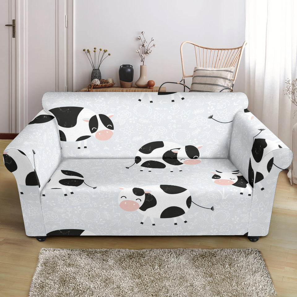 Cute Cows Pattern Loveseat Couch Slipcover